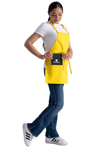 Chef Works Unisex Three Pocket Apron - color: Lemon