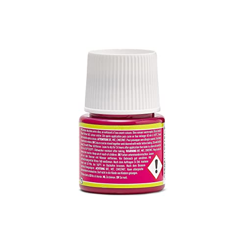 Pebeo Vitrea 160 Glass Paint - Water-Based Transparent High-Gloss Color Paints For Glass, Non-Toxic & Heat Safe, 45 ml Bottle, Pink - color: Rosa