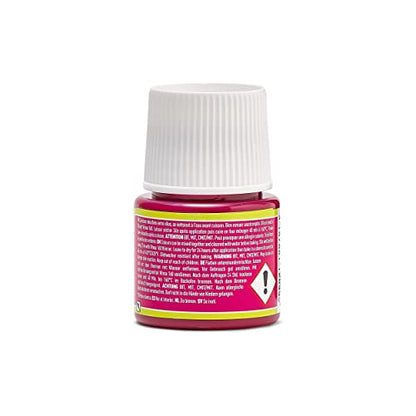 Pebeo Vitrea 160 Glass Paint - Water-Based Transparent High-Gloss Color Paints For Glass, Non-Toxic & Heat Safe, 45 ml Bottle, Pink - color: Rosa