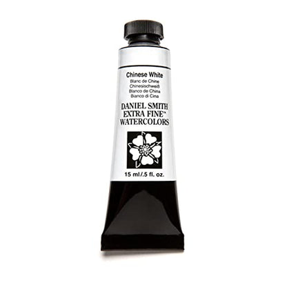 DANIEL SMITH 284600023 Extra Fine Watercolor 15ml Paint Tube, Chinese White, 0.5 Fl Oz (Pack of 1) - color: Chinese White