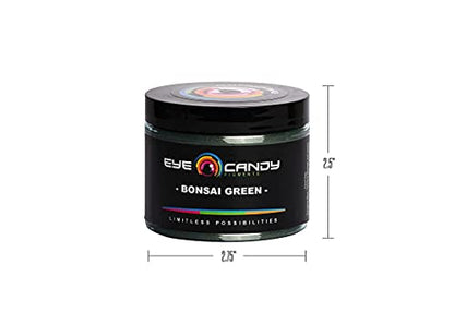 Eye Candy Pigments Premium Green Mica Powder - Bonsai Green (50gr) - for Epoxy, Resin, Soap, Paint, Woodworking, Acrylic Pouring, Bath Bombs, Fishing Lures - DIY Arts and Crafts Additive - color: Bonsai Green