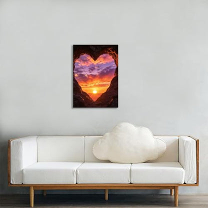 Muzagroo Art 5D Diamond Paintings Kits for Adults Round Full Drill Sunset Diamonds Art Kits for Beginners Diamond Art Paintings Gem Art Kits Diamond Dots Kits 30x40cm (Sunset) - color: Red Sunset