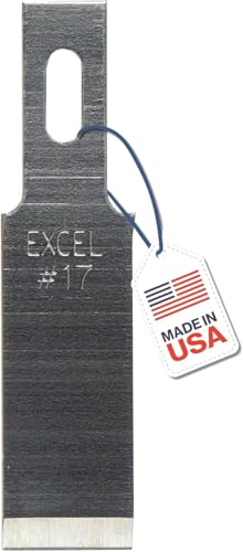 Excel Blades #17 50-Pack Chisel Craft Knife Blades, Carbon Steel, USA Made - size: Pack of 50