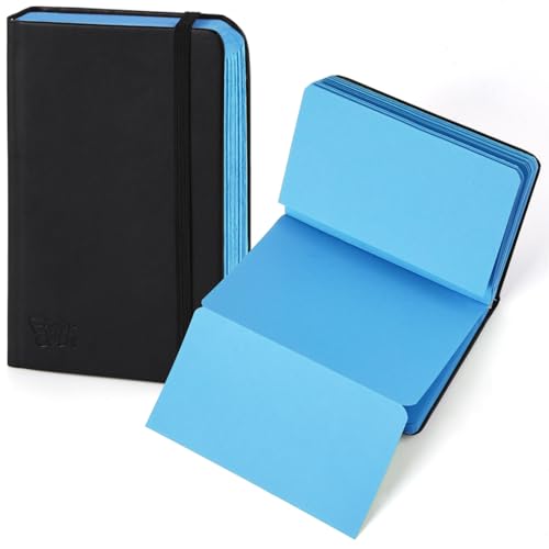 3.5x5.7 Mixed Media Sketch Pad,Folded Colored Paper Sketchbook for Drawing - color: Folded Booklet-Blue