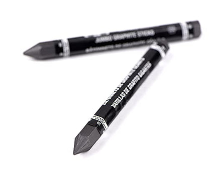 Koh-I-Noor Jumbo Graphite Stick Set, 2B and 4B Degrees, Pack of 2 (FA8971.2BC)