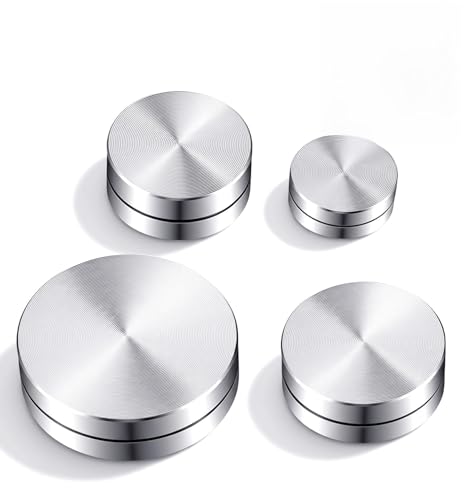 4 Pcs Pottery Trimming Tools, 4 Size Metal Trimming Tools Pottery Clay Spinner Set for Potters & Ceramic Artists, Smooth Rotary Trimmings (Silver, 1.5/1.2/1.0/0.8 Inch)
