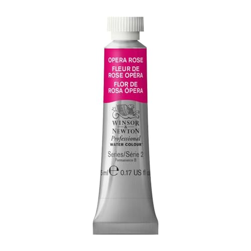 Winsor & Newton Professional Watercolor, 5ml Tube, Opera Rose - color: Opera Rose, style: 0.17-oz Tube
