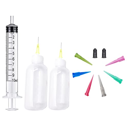 SKYPRO 37 Pcs Dispensers Applicator Bottles and Syringe Set, 30/50ml Dispensing Bottles With Funnel And Dispensing Needles for DIY Quilling, Acrylic Painting, Oiler Bottle, Craft, Artwork Hobbies… - size: Set 20