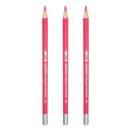 PATIKIL Watercolor Pencils, Pink Color Pencil Set Sketch Coloring Drawing Colored Pencils Bulk Artist Drawing Supplies for Adult Coloring Book Blending, 3 Pcs - color: Pink