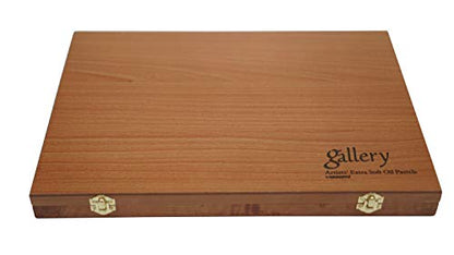 Mungyo Gallery Artists' Soft Oil Pastels Wood Box Set of 72 Assorted Colors(MOPV-72W)
