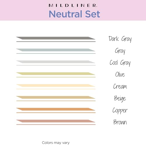 Zebra Pen MILDLINER Highlighter & SARASA Clip Set, Neutral Vintage, 14-Pack | Includes 7 SARASA Clip Vintage Gel Pens and 7 MILDLINER Neutral Highlighters, Ideal for Journaling and Note-Taking (10114) - style: Journaling Set Vintage Neutral