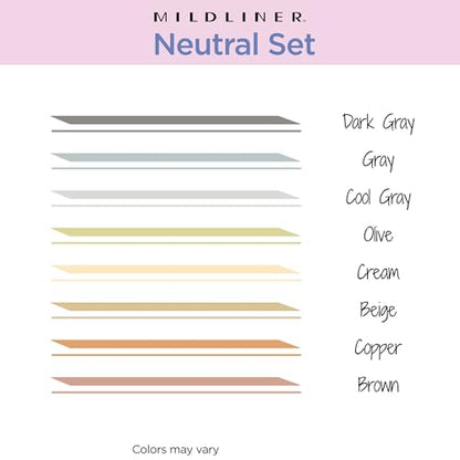 Zebra Pen MILDLINER Highlighter & SARASA Clip Set, Neutral Vintage, 14-Pack | Includes 7 SARASA Clip Vintage Gel Pens and 7 MILDLINER Neutral Highlighters, Ideal for Journaling and Note-Taking (10114) - style: Journaling Set Vintage Neutral