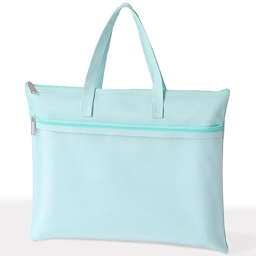 SortRax Large Zipper Pouch with Handle, Fits Letter and A4, Green - color: Green