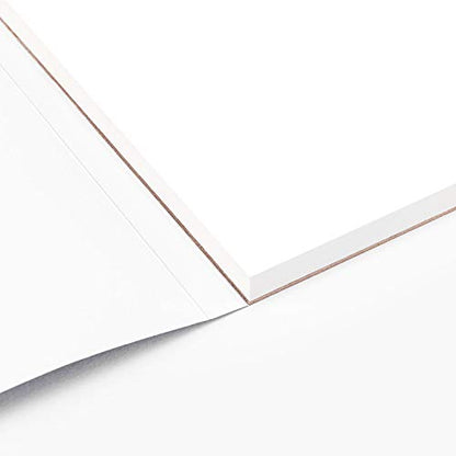 Amazon Basics Watercolor Pad for Beginners, Artists, Adults and Students, Cold Press Textured Surface, 9"x12", 140 lb / 300 gsm, 30 Sheets, White