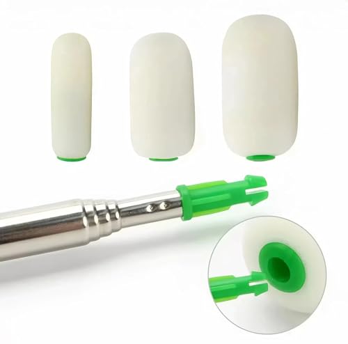 42" Sponge on a Stick for Pottery, 6 Detachable Sponge Heads, Telescoping Ceramic Tool for Removing Water & Shaping Tall/Narrow Vessels, Green Artist Pottery Tool (2 Stick) - color: 2 Green