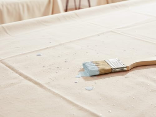 PurpleEssences All Purpose Canvas Drop Cloth Duck Tarp, 4ftx5ft - Natural - color: 4 ft x 5 ft