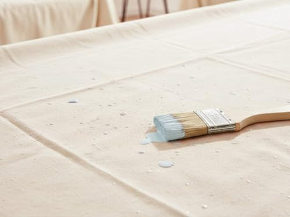 PurpleEssences All Purpose Canvas Drop Cloth Duck Tarp, 4ftx5ft - Natural - color: 4 ft x 5 ft