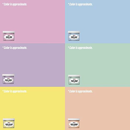 Rapid Cure® Plastisol Pastel Ink Set - 6 Color Screen Printing Ink Kit, 8oz | Plastisol Cures At Low Temperature For Fast Turnaround - Soft, Vibrant Finish, Non-Phthalate, CPSIA Safe, USA Made - color: Rapid Cure Pastel