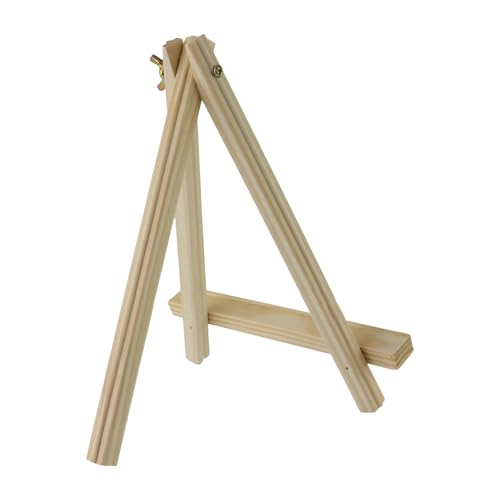 4 Pcs Tabletop Easel,Easel for Painting 9.45 Inch Wooden Painting Stand for Art,and Crafts,Portable Canvas Photo Picture Sign Holder for Kids and Adults - size: 9.45"x7.09"/24x18 cm(LW)