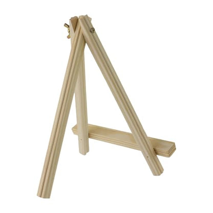 4 Pcs Tabletop Easel,Easel for Painting 9.45 Inch Wooden Painting Stand for Art,and Crafts,Portable Canvas Photo Picture Sign Holder for Kids and Adults - size: 9.45"x7.09"/24x18 cm(LW)