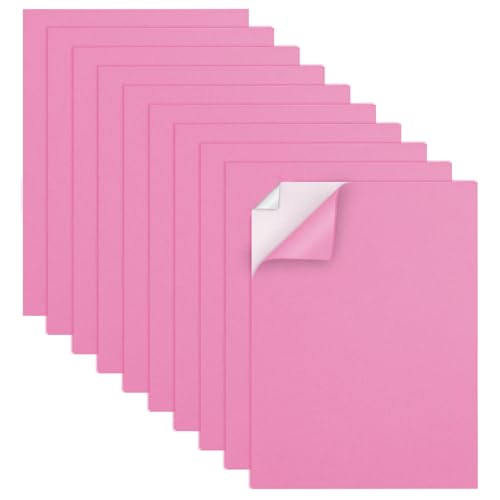 MEARCOOH Self Adhesive Foam Sheets, Pink 9x12 Inch 2mm Sticky Eva Foam Paper for Crafts Cardmaking Photo Frames Classroom Scrapbooking Christmas Crafts (Pink 10 Sheets) - color: Pink Self-adhesive, size: 9X12in-2mm