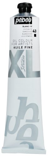 Pébéo - Fine Oil XL 200 ML - White Oil Painting - Bright White Oil - Pébéo Oil Painting - Bright White 200 ml - color: Bright White