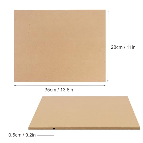 15 Pack 11" x 13.8" MDF Board, 1/4” Thick Versatile and Durable MDF Wood Chipboard Sheets for DIY Projects, Crafts, Painting, Engraving and More by GNIEMCKIN