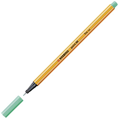 STABILO Point 88 FINELINER Pigment Liner 88/13 (Single Pen) - ICE Green, 0.4 mm - color: Green, size: 1 Count