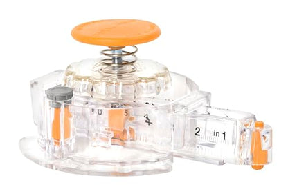 Fiskars Circle Cutter with 3 Replacement Blades for Paper & Arts and Crafts | Paper Cutter, 1" to 8” Cut Length, Clear/Orange