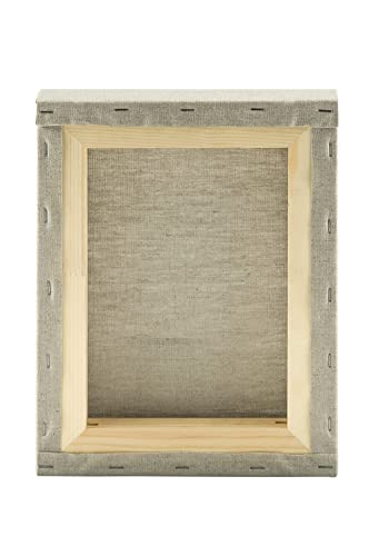 Senso Clear Primed Linen Stretched Canvas - Multi-Media Stretched Canvas for Oils, Acrylics, Pastels, & More! - 12x12 - size: 12"x12"