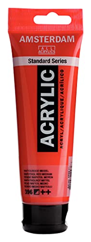 Amsterdam Standard Series Acrylic Tube 120ml Naphthol Red Medium 396 (17093962) - color: Naphthol Red Medium, size: 4.05 Fl Oz (Pack of 1)