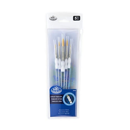 Royal & Langnickel - 5pc Soft Grip Gold taklon Paint Brush Set, Round | SG303