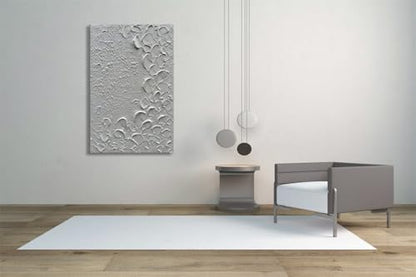 zoinart Pure White Texture Wall Art, Hand Painted Vertical White Abstract Modern Oil Paintings, Thick Texture Contemporary Wall Art 24x36 inch - color: BL-066