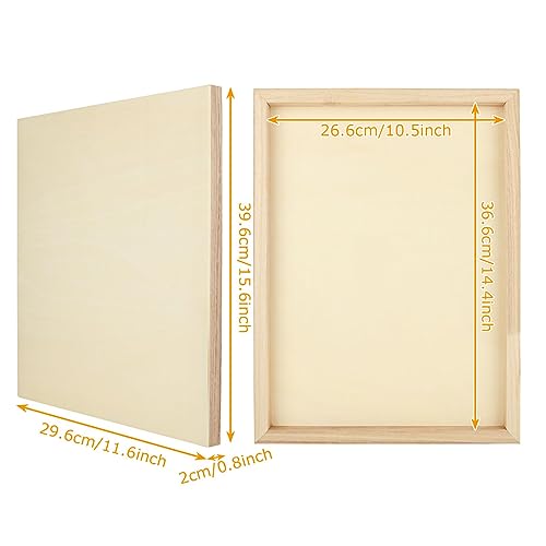 6 Pack Unfinished Wood Canvas Panels for Painting 12 x 16 Inch Craft Wood Board, 3/4’’ Deep Cradle Boards for Painting, Pouring, Arts, Crafts, Paints and More