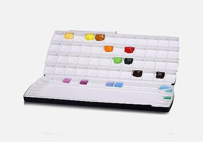 Mijello Watercolor Double Decker Palette, 72 Wells, 14.56" x 7.08" x 1.18", 1 Each