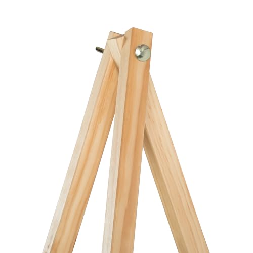 Studio Designs Wood A-Frame Tripod Display Easel Stand – Adjustable Wooden Art Stand for Canvas, Painting, Signage, Posters, Wedding Décor & Event Displays, Natural