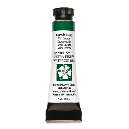Daniel Smith 284610142 Extra Fine Watercolors Tube, 5ml, Cascade Green, 0.17 Fl Oz (Pack of 1) - color: Cascade Green
