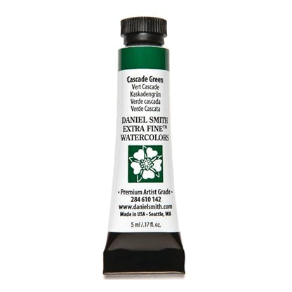 Daniel Smith 284610142 Extra Fine Watercolors Tube, 5ml, Cascade Green, 0.17 Fl Oz (Pack of 1) - color: Cascade Green