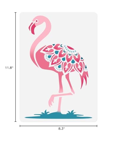 Flamingo Tropical DIY Painting Stencils for Wall Home Decor - style: Flamingo