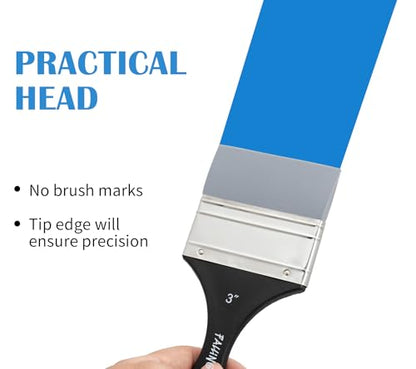 Falling in Art 2Pcs Silicone Paint Brush Set, Flat Shaped Painting Tool - size: 1''&2''