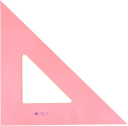 Alvin, Triangle Ruler with Fluorescent Edges, Drafting Tool Kits - 12-inches, 45/90 Angle