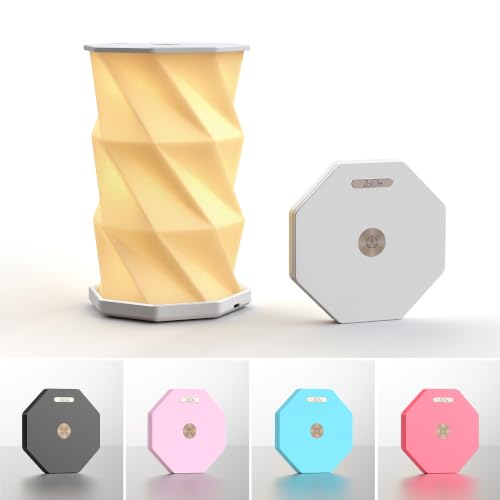 Portable Foldable Table Lamp, Japanese Gift, Paper Lantern Lights - color: White