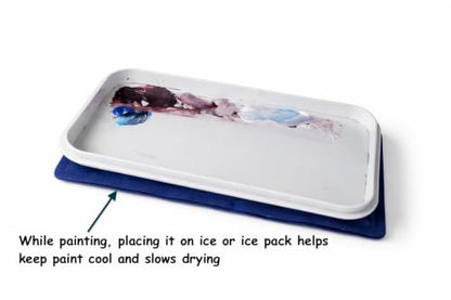 Acrylic, Oil, Gouache Stay-Wet Palette with Airtight, Anti-Leak Lid – Keeps Paints Fresh! No Sponge or Paper Sheets Needed!