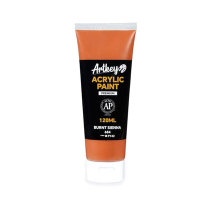 Artkey Acrylic Paint - Burnt Sienna (120 ml/4.06 oz) Tubes, Rich & Vibrant Pigments, Professional Artists Acrylic Paints - Art Supplies for Canvas Wood Rock Clay Fabric Ceramics Art Crafts Painting - color: Burnt Sienna, size: 4.06 Fl Oz (Pack of 1)