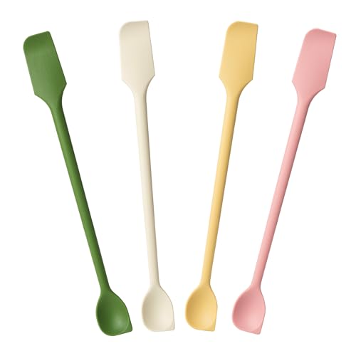 Four piece mini cosmetic scraper set, silicone scraper set, mini scraper as a can spatula, can be used for food bottles, small lotion bottles and other containers