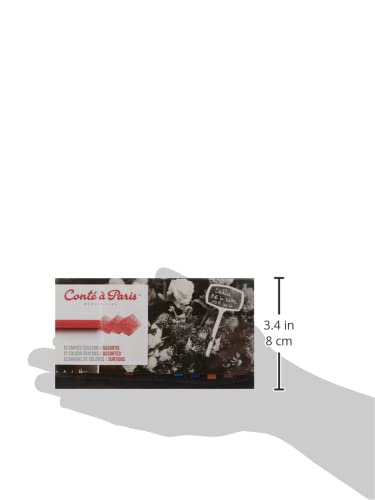 Conté à Paris 12 Count Assorted Carrés Crayons Set | Rich Blendable Pigments, Exceptional Line Definition, Ideal For Sketching And Shading, Trusted By Artists Worldwide - style: 12 Count - Assorted