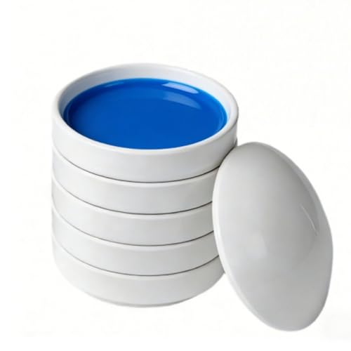 IMIKEYA Ceramic Ink Dish 5 Layer Stackable Porcelain Palette for Watercolor Painting Ink Saucer Pigment Tray Ceramic Watercolor Mixing Palette for Artists Students Kids 4.25 X 3.22 X 3.22 in