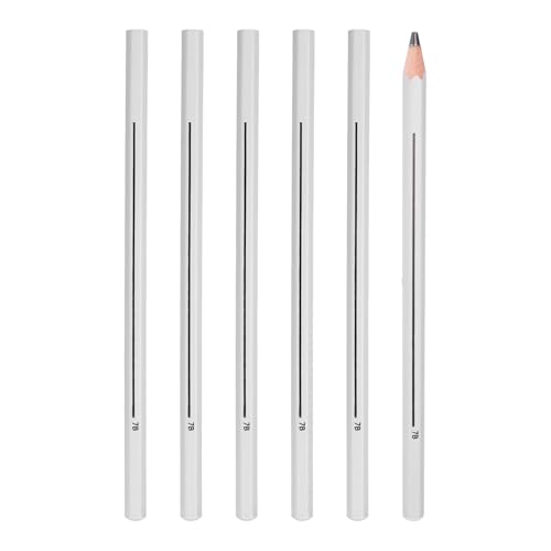 PATIKIL 7B Graphite Pencils for Drawing, 6Pcs Sketching Pencils Wood Art Supplies Set Hexagonal Pen Break-Resistant Lead for Painting Sketching Artist Design - style: 7B