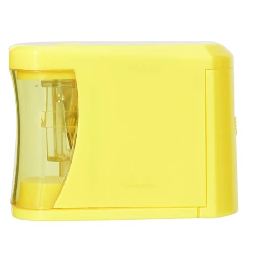 ABS Electric Pencil Sharpener Yellow Automated Pencil Sharpener for School Office Home Classroom Use