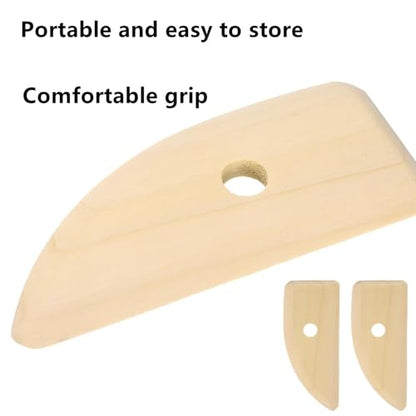 4 Pcs Pottery Ribs Wooden Clay Ceramic Sculpting Tools, 12cm x 5cm